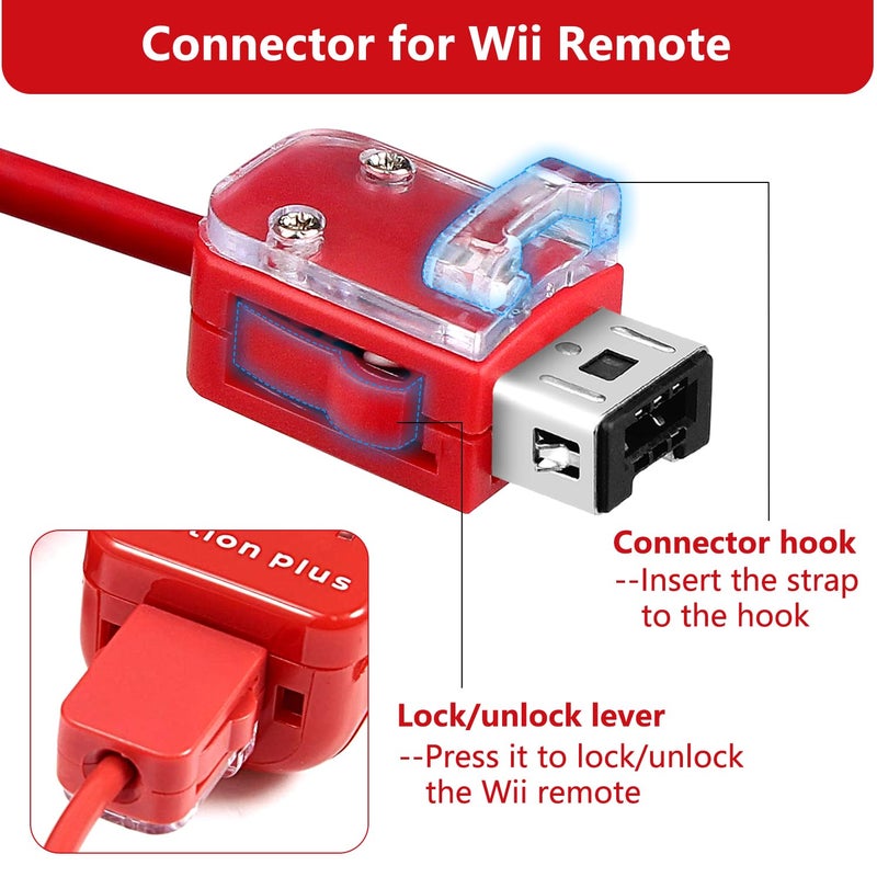 OSTENT Motion Based Wired Nunchuck Controller for Nintendo Wii Console Video Game Color Red - Image 3